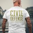 Mitgliedslabel Civil Defense Non Combatant T-Shirt mit Rückendruck Geschenke für alte Männer