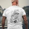 Moteur De Dessin Ingénieur Travaille Blocs Et Moteur Deoiture Mécanique T-shirt imprimé au dos Cadeaux pour les vieillards