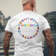 National Hispanic Heritage Month All Countries Flags Hearts Men's T-shirt Back Print Gifts for Old Men