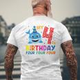 Niños My 4Th Birthday Diseño De Tiburón Para Niños Camiseta Hombre Estampado Espalda Regalos para ancianos