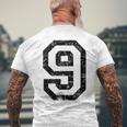 Number 9Intage T-Shirt mit Rückendruck Geschenke für alte Männer