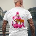 In October We Wear Pink Ghosts & Pumpkins For Breast Cancer Men's T-shirt Back Print Gifts for Old Men