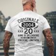 Originale 2004 Anni 20 Compleanno Uomo Regalointage 2004 T-shirt da uomo con stampa posteriore Regalos para ancianos