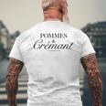 Pommes & Crémant X Livelife Love Champagne Fries Love Fun T-Shirt mit Rückendruck Geschenke für alte Männer