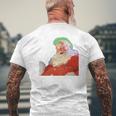 Punk Rock Christmas Santa Camisa Punk Rock Manga Larga Camiseta Hombre Estampado Espalda Regalos para ancianos