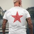 Red Starintage Ussr Soviet Union Revolution T-Shirt mit Rückendruck Geschenke für alte Männer