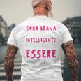 Regalo Scritte Simpatiche Brava Simpatica Intelligente Donna T-shirt da uomo con stampa posteriore Regalos para ancianos