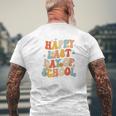 Retro Happy Last Day Of School End Of School Out T-Shirt mit Rückendruck Geschenke für alte Männer