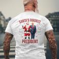 Santa's Favorite President Christmas Trump Xmas Pajama Men's T-shirt Back Print Gifts for Old Men