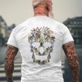 Scary Skull Bunny Rabbit Horror Halloween Men's T-shirt Back Print Gifts for Old Men