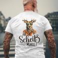 An Scheiß Muass I Trachten Grantler Oktoberfest T-Shirt mit Rückendruck Geschenke für alte Männer