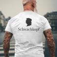 Schwachkopf T-Shirt mit Rückendruck Geschenke für alte Männer