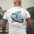 Scooter Classico Piaggio Dall'italia Blu T-shirt da uomo con stampa posteriore Regalos para ancianos