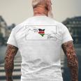 Silhouette Kenya Flag Michelangelo Hands Kenya T-Shirt mit Rückendruck Geschenke für alte Männer