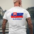 Slovak Flag Slovakia Team Fan Jersey T-Shirt mit Rückendruck Geschenke für alte Männer