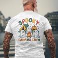 Spooky Camping Crew Ghosts Halloween Campfire Vintage Boo Men's T-shirt Back Print Gifts for Old Men