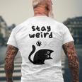 Stay Cat Gray T-Shirt mit Rückendruck Geschenke für alte Männer