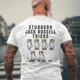Stubborn Jack Russell Terrier Tricks Cane T-shirt da uomo con stampa posteriore Regalos para ancianos