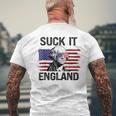 Suck It England George Washington Usa Flag 4Th Of July Men's T-shirt Back Print Gifts for Old Men