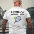 T Uomo Sport Problema Non Racchetta Scritte Simpatiche T-shirt da uomo con stampa posteriore Regalos para ancianos