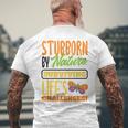 Testardo Per Natura Sopravvivere Alle Sfide Dellaita T-shirt da uomo con stampa posteriore Regalos para ancianos