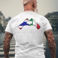 Thailandia Italia Bandiera Thai Italiano Cuore T-shirt da uomo con stampa posteriore Regalos para ancianos