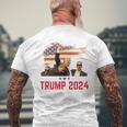 Trump 2024 Outlaw Hillbilly JDVance 2024 Donald Trump Men's T-shirt Back Print Gifts for Old Men
