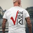 Veniidiici Julius Caesar T-shirt da uomo con stampa posteriore Regalos para ancianos
