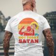 Vintage Jesus Not Today Satan Jesus Vs Satan Men's T-shirt Back Print Gifts for Old Men