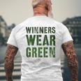 Vintage Winners Wear Green Summer Camp Boss War Game Men's T-shirt Back Print Gifts for Old Men