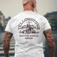 Yellowstone Dutton Ranch Montana Western Cowboy Logo T-shirt da uomo con stampa posteriore Regalos para ancianos