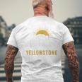 Yellowstone National Park Vintage Wild Bear Sunset Men's T-shirt Back Print Gifts for Old Men