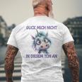 Zerzaustes Einhorn T-Shirt mit Rückendruck Geschenke für alte Männer