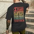 3 Años De Aniversario Regalos Para Él Pareja Romántica Tercera Boda Camiseta Hombre Estampado Espalda Regalos para él
