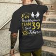 39 Jahreerheiratet 39 Hochzeitstag Sonnenhochzeit T-Shirt mit Rückendruck Geschenke für Ihn