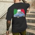 500Intage Car Flag Of Italy Dad Engines T-Shirt mit Rückendruck Geschenke für Ihn