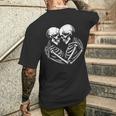 Abbracciare Gli Amanti Degli Scheletri T-shirt da uomo con stampa posteriore Regalos para él
