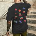 Acquarello Estetico Bacche Estive Coquette T-shirt da uomo con stampa posteriore Regalos para él