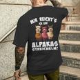 Alpaca And Lamas Mir Reichts Ich Geh Alpacas Streicheln T-Shirt mit Rückendruck Geschenke für Ihn