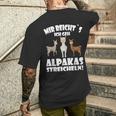 Alpaca And Lamas Mir Reichts Ich Geh Alpakas Streicheln T-Shirt mit Rückendruck Geschenke für Ihn