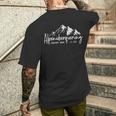 Alpen Überquerung 2025 Alpine Crossing E5 Oberstdorf Merano T-Shirt mit Rückendruck Geschenke für Ihn