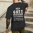 Als Gott Mich Schu T-Shirt mit Rückendruck Geschenke für Ihn