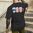 American Flag Beer For 4Th Of July Beer Men's T-shirt Back Print Funny Gifts