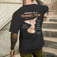 Anatomia Di Un Fennec Fox Carinoolpe Amante Regalo Fennecolpe T-shirt da uomo con stampa posteriore Regalos para él