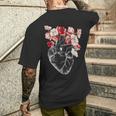 Anatomica Cuore E Fiori T-shirt da uomo con stampa posteriore Regalos para él