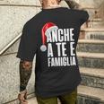 Anche A Te E Famiglia Frase Ironica E Divertente Sul Natale T-shirt da uomo con stampa posteriore Regalos para él