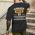 Annata 51 Compleanno 1973 51 Anni Compleanno Uomo Donna 1973 T-shirt da uomo con stampa posteriore Regalos para él