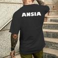 Ansia Frase Divertente Idea Regalo Modo Di Dire Ansia T-shirt da uomo con stampa posteriore Regalos para él