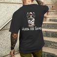 Apres Ski Hurra Die Gams Winter Ski Holiday Hüttengaudi Ski T-Shirt mit Rückendruck Geschenke für Ihn