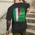 Arabia Saudita Italia Bandiera Amicizia Arabia Saudita T-shirt da uomo con stampa posteriore Regalos para él